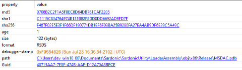 Prgram Database PDB Paths for MDAC.dll and Default.dll