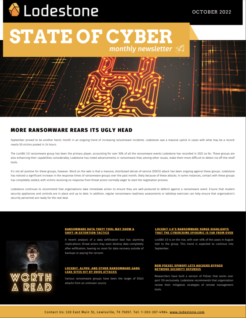 2022 10 03 16 41 44 Lodestone State of Cyber Newsletter October