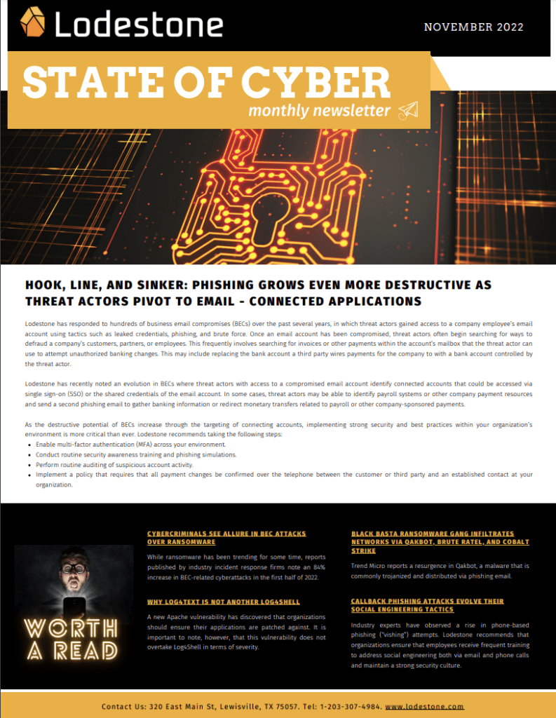 2022 11 01 15 56 43 Lodestone State of Cyber Newsletter November 1